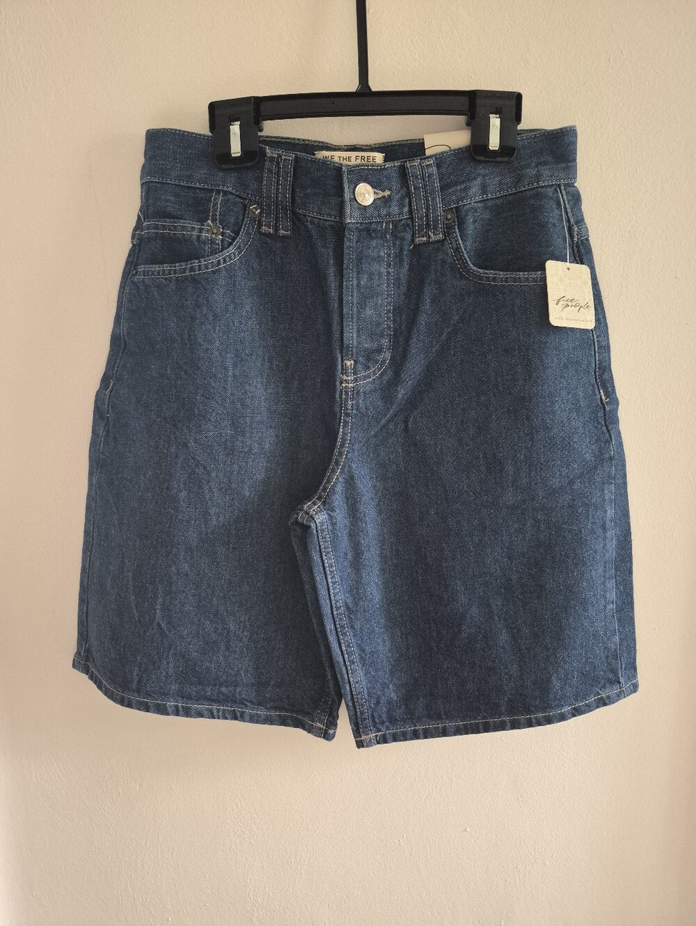 NWT Free People Montana Shorts in Dark Rinse